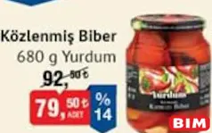 YURDUM KÖZLENMİŞ BİBER 680 G fiyat ve kampanya bilgisi